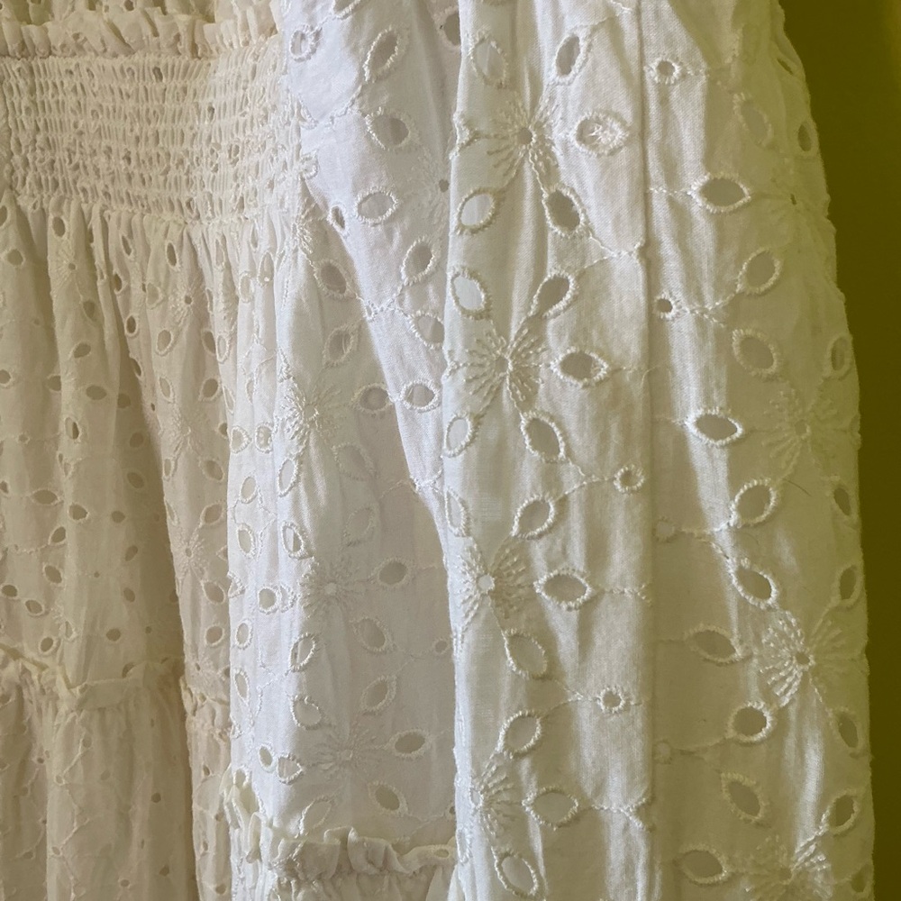 Anthropologie Tiered Eyelet Maxi Dress - Picture 8 of 8